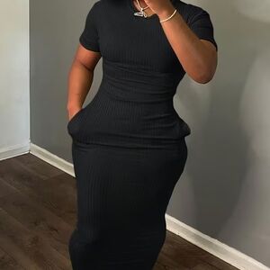 Chic Black Long Sleeve Dress